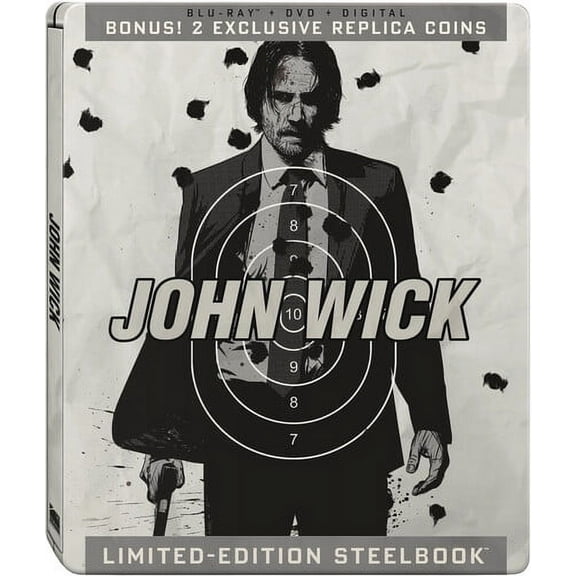 John Wick (Blu-ray + DVD + Digital Copy + Gift With Purchase) (Steelbook) (Walmart Exclusive)