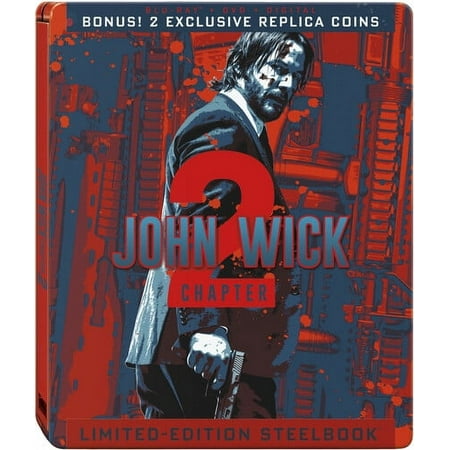 John Wick Chapter 2 (Blu-ray + DVD + Digital Copy + Gift With Purchase) (Steelbook) (Walmart Exclusive)