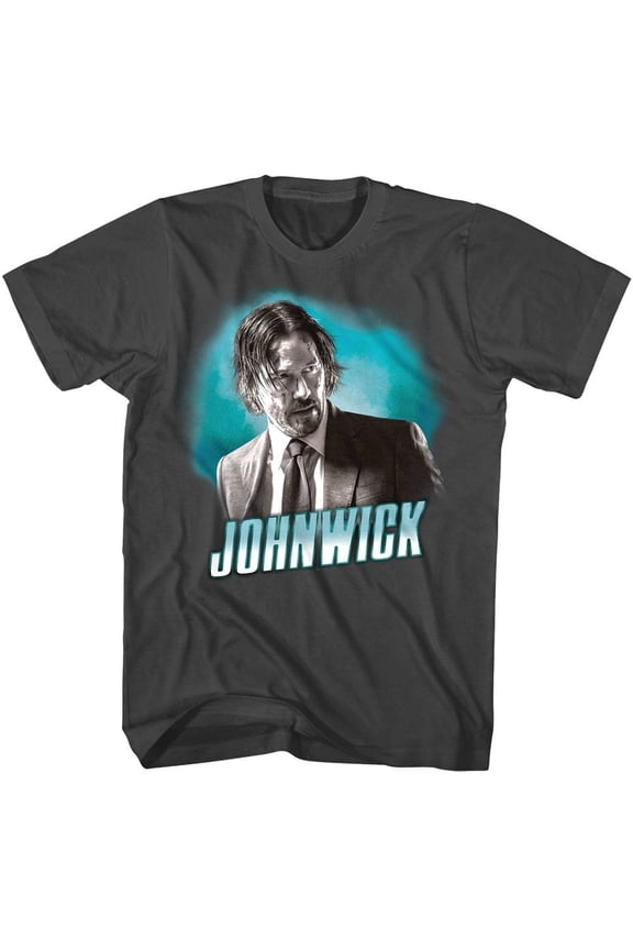 John Wick in the Mist Men's T Shirt (Charcoal, AdultM)