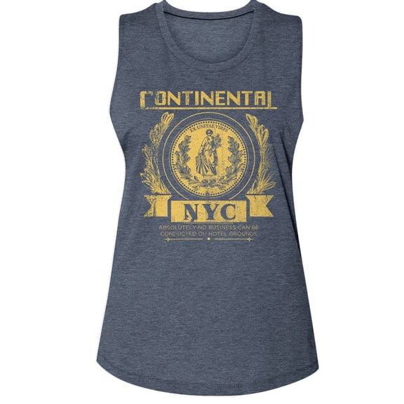 John Wick Continental NYC Antique Denim Women's Muscle Tank T-Shirt S