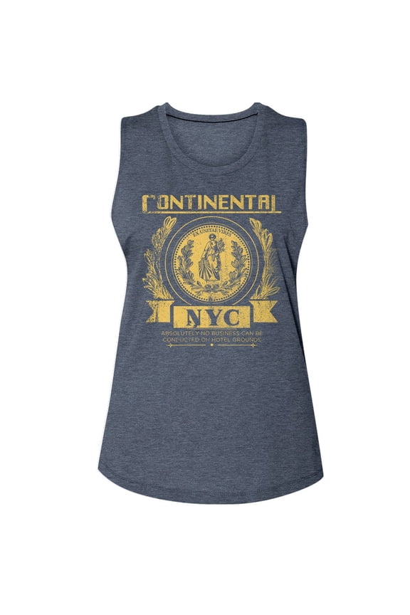 John Wick Continental NYC Antique Denim Women's Muscle Tank T-Shirt