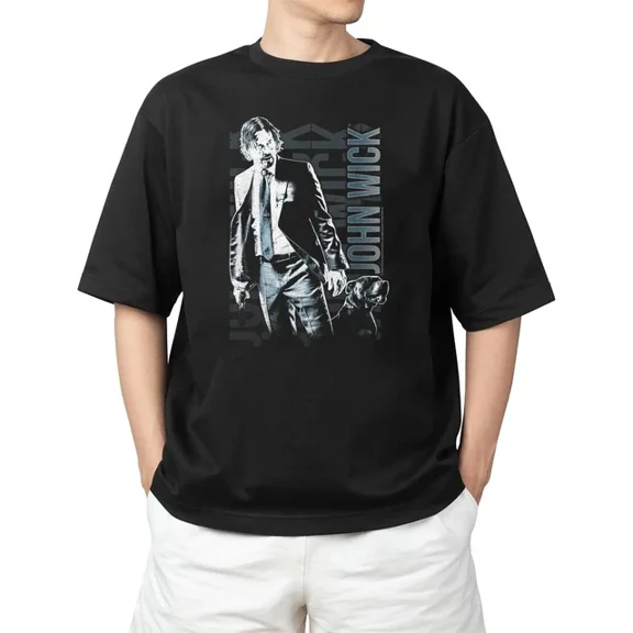 John Wick Distressed Photo Dog Action Movie Unisex S-5Xl T-Shirt