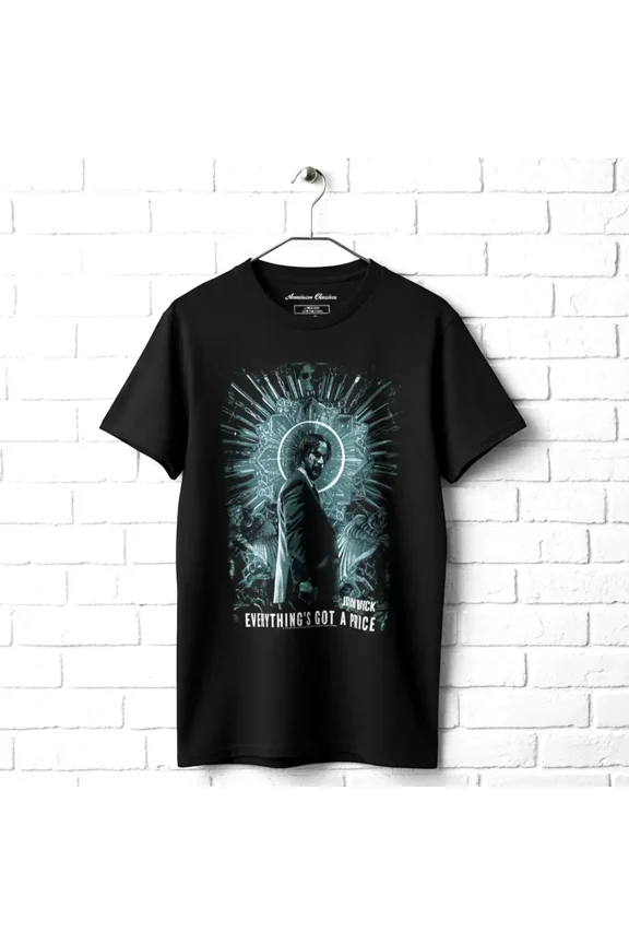 John Wick Everything's Got a Price Men's T-Shirt (Black, Adult5XL)