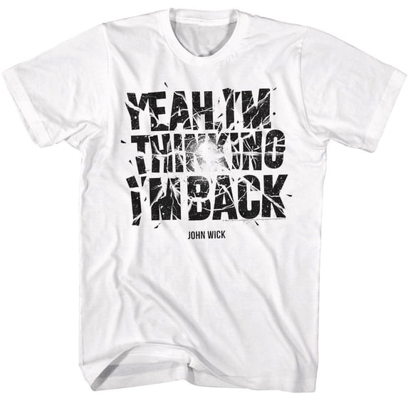 John Wick Explosive Text White T-Shirt