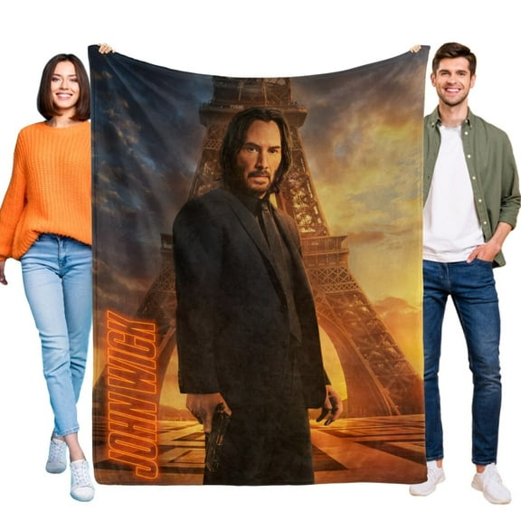 John Wick Flannel Blanket Soft Sofa Bed Throw Birthday Gift Cozy Lightweight