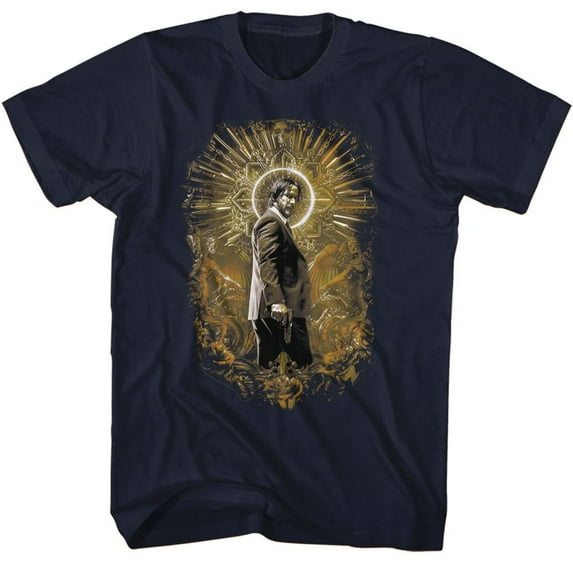 John Wick Gold Halo Navy T-Shirt