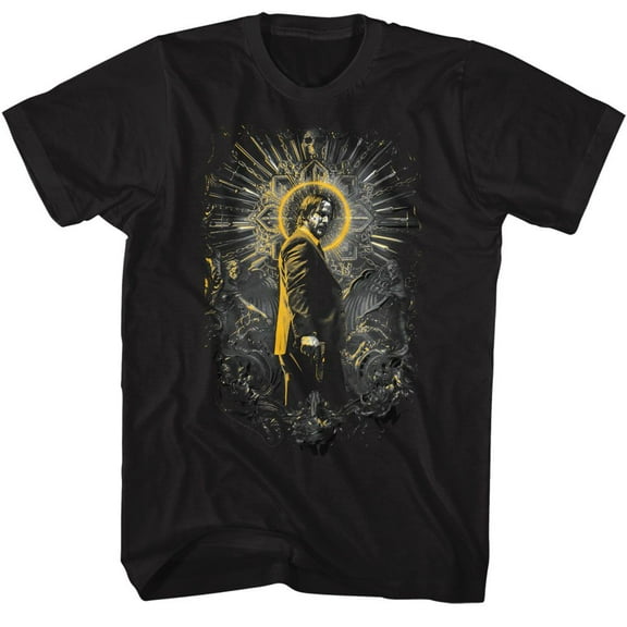 John Wick Golden Highlights Halo Black T-Shirt