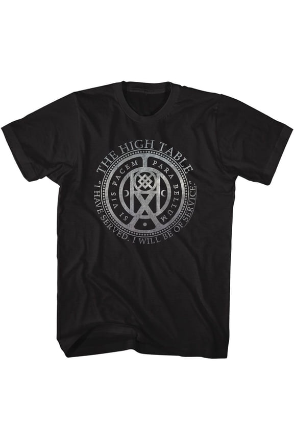 John Wick High Table Coin Symbol Black Adult T-Shirt
