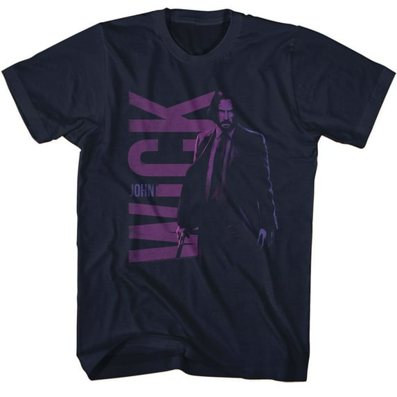 John Wick Name and Character Illustration Navy T-Shirt