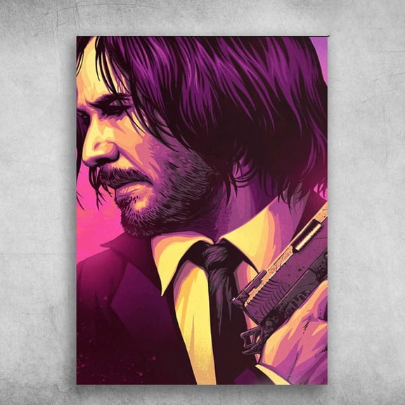 John Wick Portrait, Keanu Reeves 11 x 17 Inch Poster