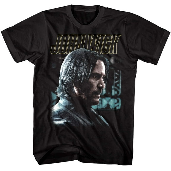 John Wick Profile Men's T Shirt (Black, AdultL)