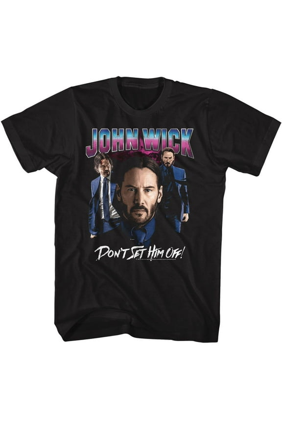 John Wick Shiny Lighting No Gun Black T-Shirt