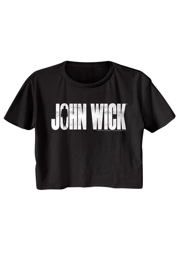 John Wick Silhouette Black Women's Festival Cali Crop T-Shirt
