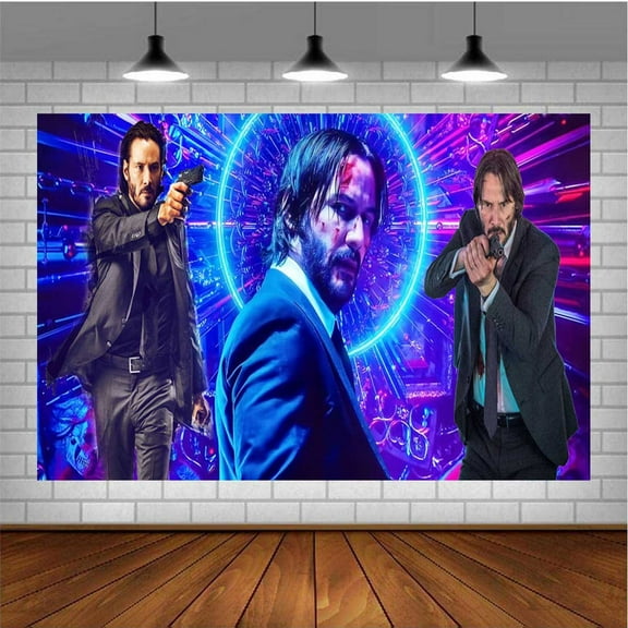 John Wick Banner Poster Wall Decor Birthday Backdrop Background Party Supplies Taspestry
