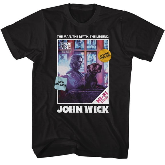 John Wick VHS Cover Black T-Shirt