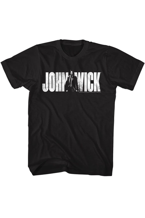 John Wick With Name Black T-Shirt