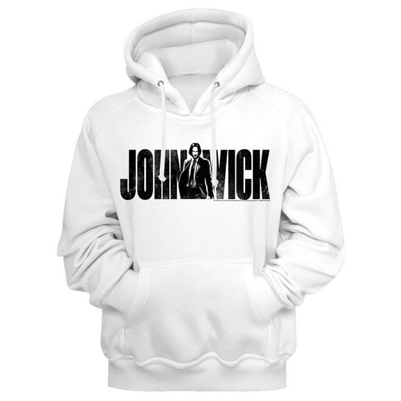 John Wick With Name Hoodie Sweatshirt White