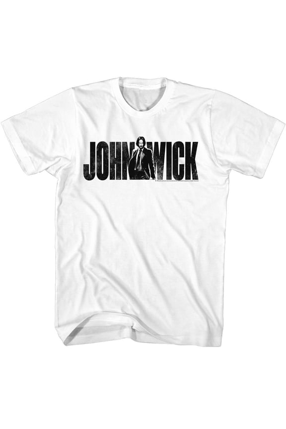 John Wick With Name White T-Shirt