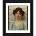 thumbnail image 1 of John William Godward 12x14 Black Ornate Wood Framed Double Matted Museum Art Print Titled: Carina (1910), 1 of 5