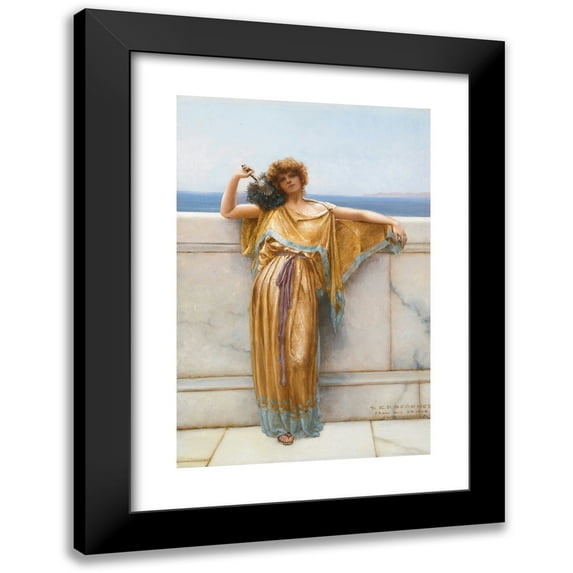 John William Godward 13x18 Black Modern Framed Museum Art Print Titled - Crymene (1892)