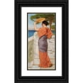 thumbnail image 1 of John William Godward 14x24 Black Ornate Framed Double Matted Museum Art Print Titled: On the Balcony (1911), 1 of 5