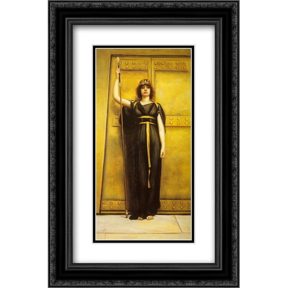 John William Godward 2x Matted 16x24 Black Ornate Framed Art Print 'The Priestess'
