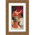 thumbnail image 1 of John William Godward 2x Matted 16x24 Gold Ornate Framed Art Print 'Lesbia with her Sparrow', 1 of 2