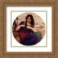 thumbnail image 1 of John William Godward 2x Matted 20x20 Gold Ornate Framed Art Print 'A Congenial Task', 1 of 2