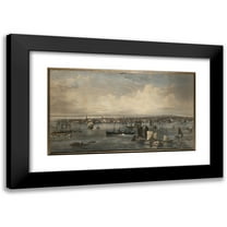 John William Hill 14x10 Black Modern Framed Museum Art Print Titled - New York (1855)