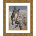 thumbnail image 1 of John William Hill 19x24 Gold Ornate Framed and Double Matted Museum Art Print Titled - Hanging Game&nbsp;Birds (1866), 1 of 4