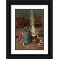 thumbnail image 1 of John William Waterhouse 11x14 Black Ornate Wood Framed Double Matted Museum Art Print Titled: The Magic Circle, 1 of 5