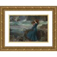 thumbnail image 1 of John William Waterhouse 24x18 Gold Ornate Framed and Double Matted Museum Art Print Titled - Miranda-The Tempest (1916), 1 of 4