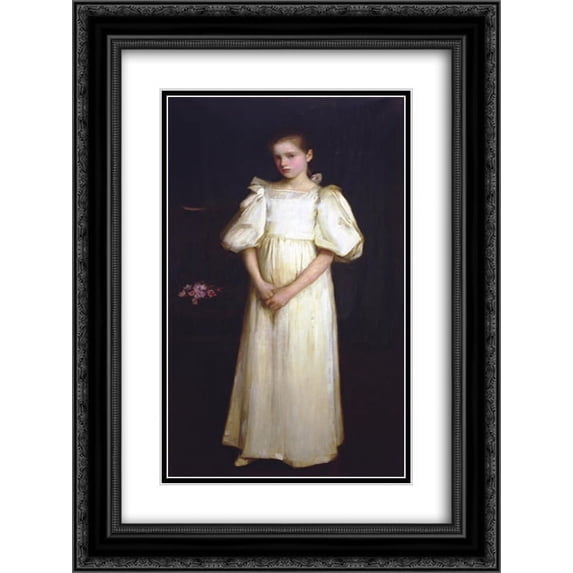 John William Waterhouse 2x Matted 18x24 Black Ornate Framed Art Print 'Portrait of Phyllis Waterlo'