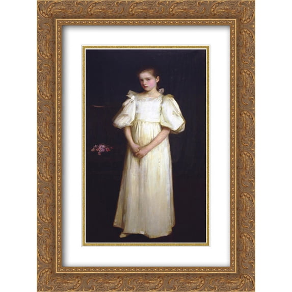 John William Waterhouse 2x Matted 18x24 Gold Ornate Framed Art Print 'Portrait of Phyllis Waterlo'