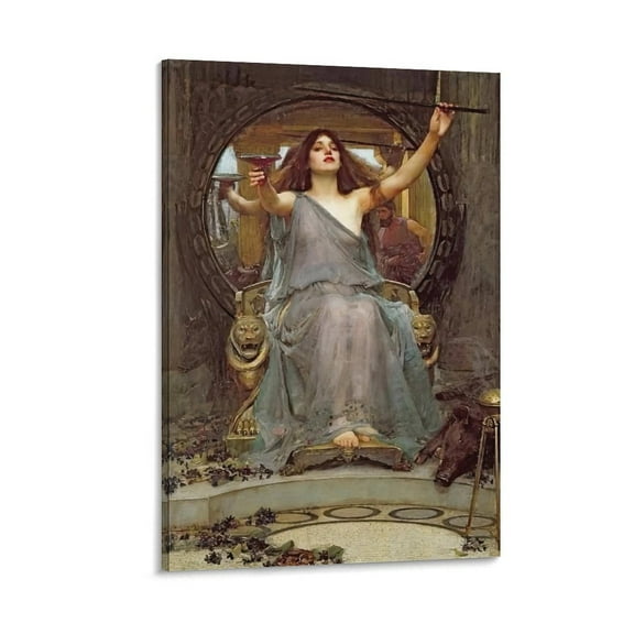 John William Waterhouse Art Poster44-gigapixel-scale-2x Painting On Canvas Wall Art Poster Scroll Picture Print Living Room Walls Decor Home Posters 12x18inch(30x45cm)