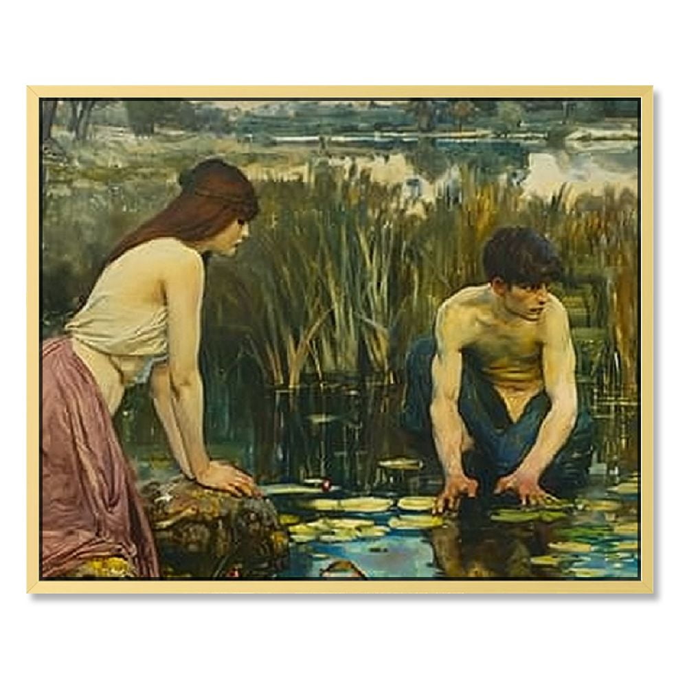 John William Waterhouse Canvas Wall Art Echo and Narcissus Print