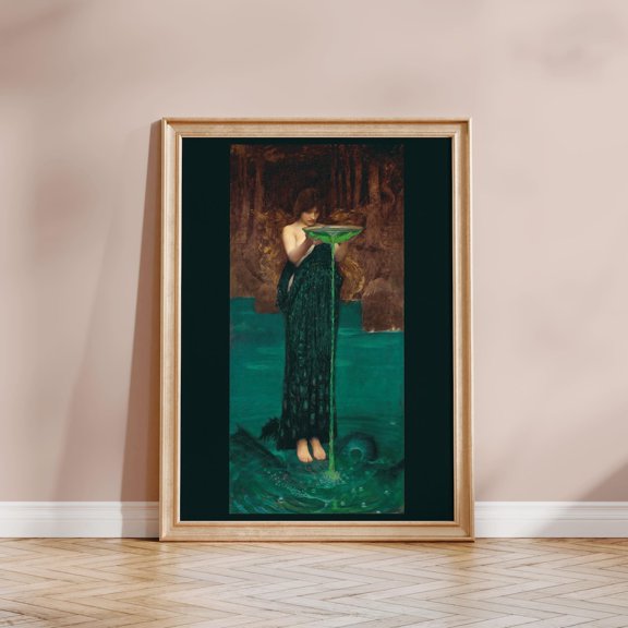 John William Waterhouse Circe Invidiosa Poster, Pre Raphaelite Fine Mythology, Living Room And Gallery Wall Decor