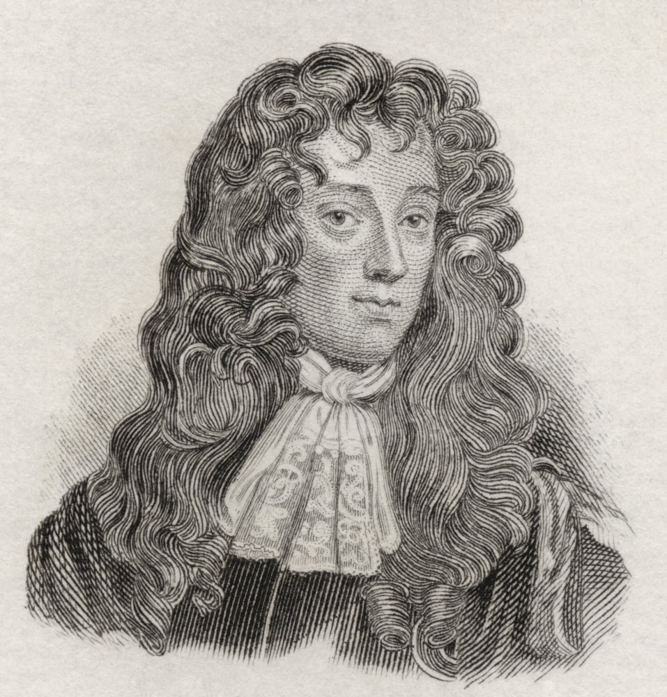John Wilmot 2Nd Earl Of Rochester 1647 To 1680 English Libertine Poet Writer Of Satirical And Bawdy Poetry From Crabbs Historical Dictionary Published 1825 Canvas Art - Ken Welsh Design Pics (14 x 15