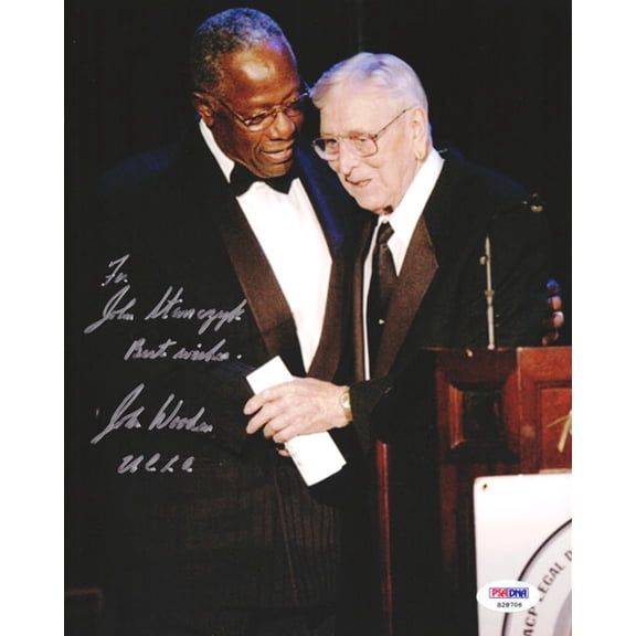 John Wooden Autographed 8x10 Photo UCLA Bruins "To John" PSA/DNA #S28706
