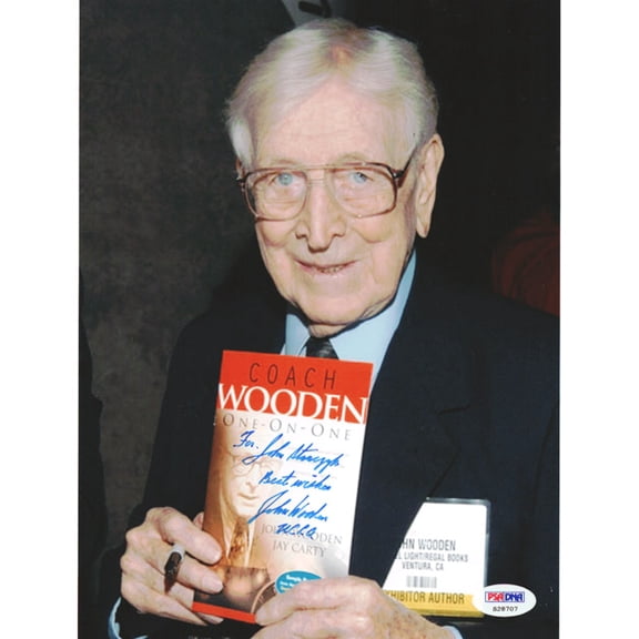 John Wooden Autographed 8x10 Photo UCLA Bruins "To John" PSA/DNA #S28707