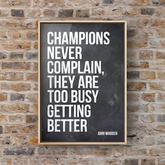 John Wooden Champions Quote Poster, Poster Home Decor, Poster Only