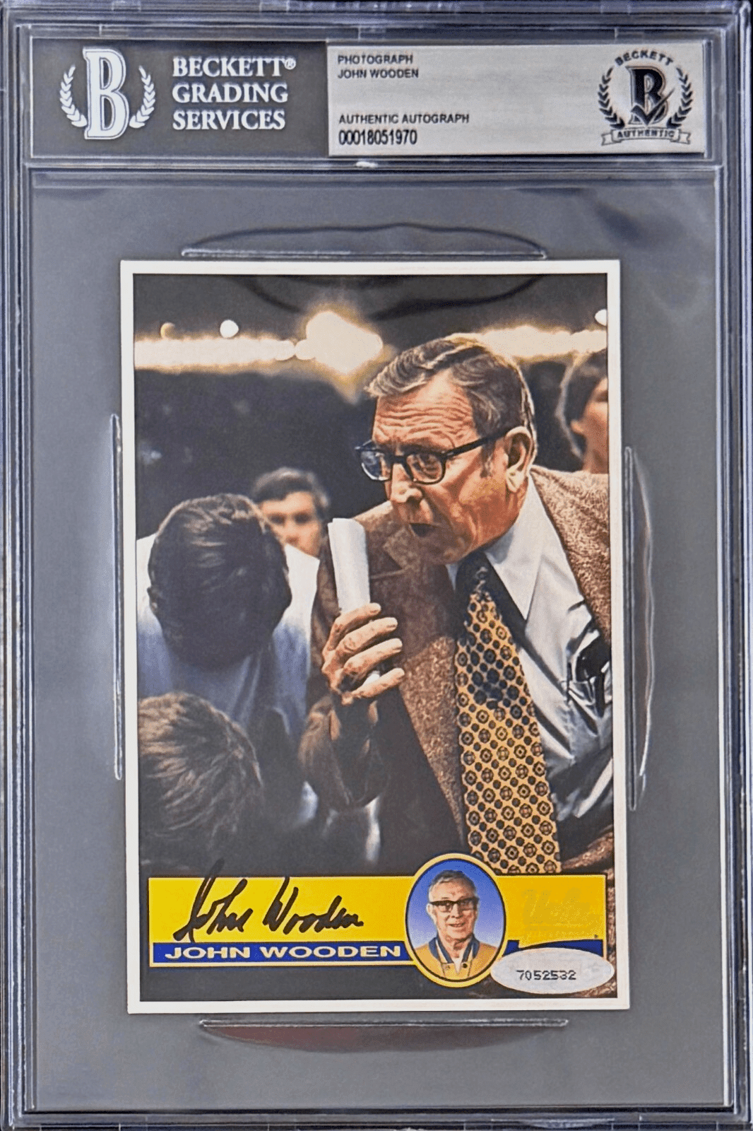 John Wooden Signed Autographed 4x6 Photograph Beckett 18051970  display picture 1