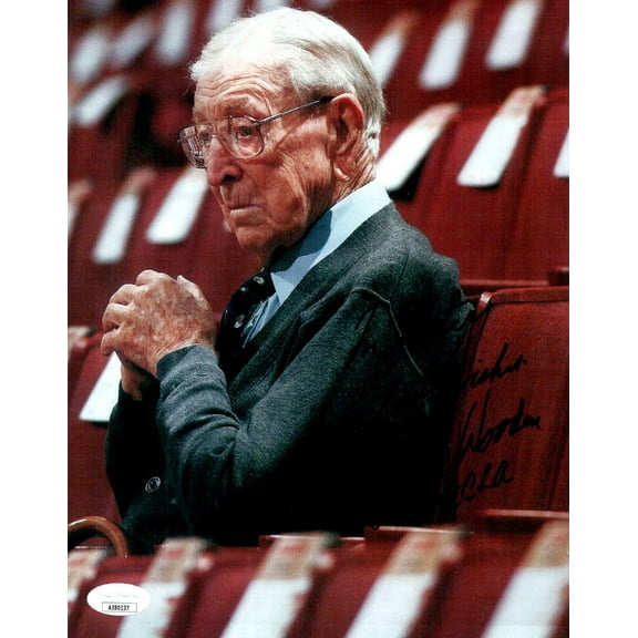 John Wooden Signed Autographed 8X10 Photo UCLA Bruins "For Peter" JSA AE80137