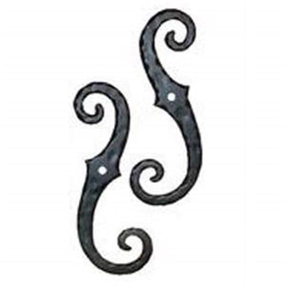 John Wright 88-204 John Wright Pair of Iron Scroll Post Mount Shutter Tiebacks