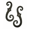 thumbnail image 1 of John Wright 88-255 Pair of Iron Stippled Shutter Lag Tiebacks, 1 of 1