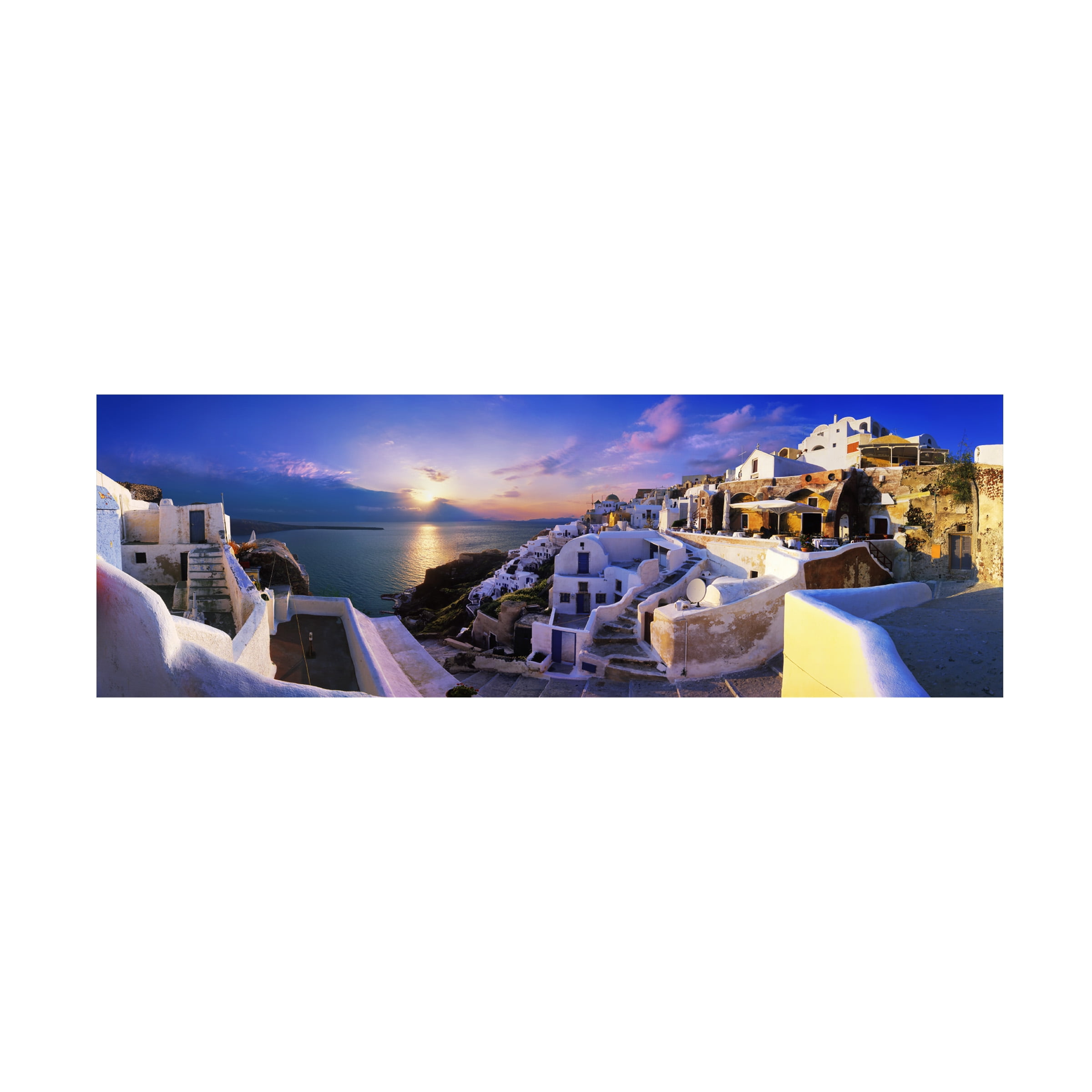 John Xiong 'Santorini Sunset' Canvas Art