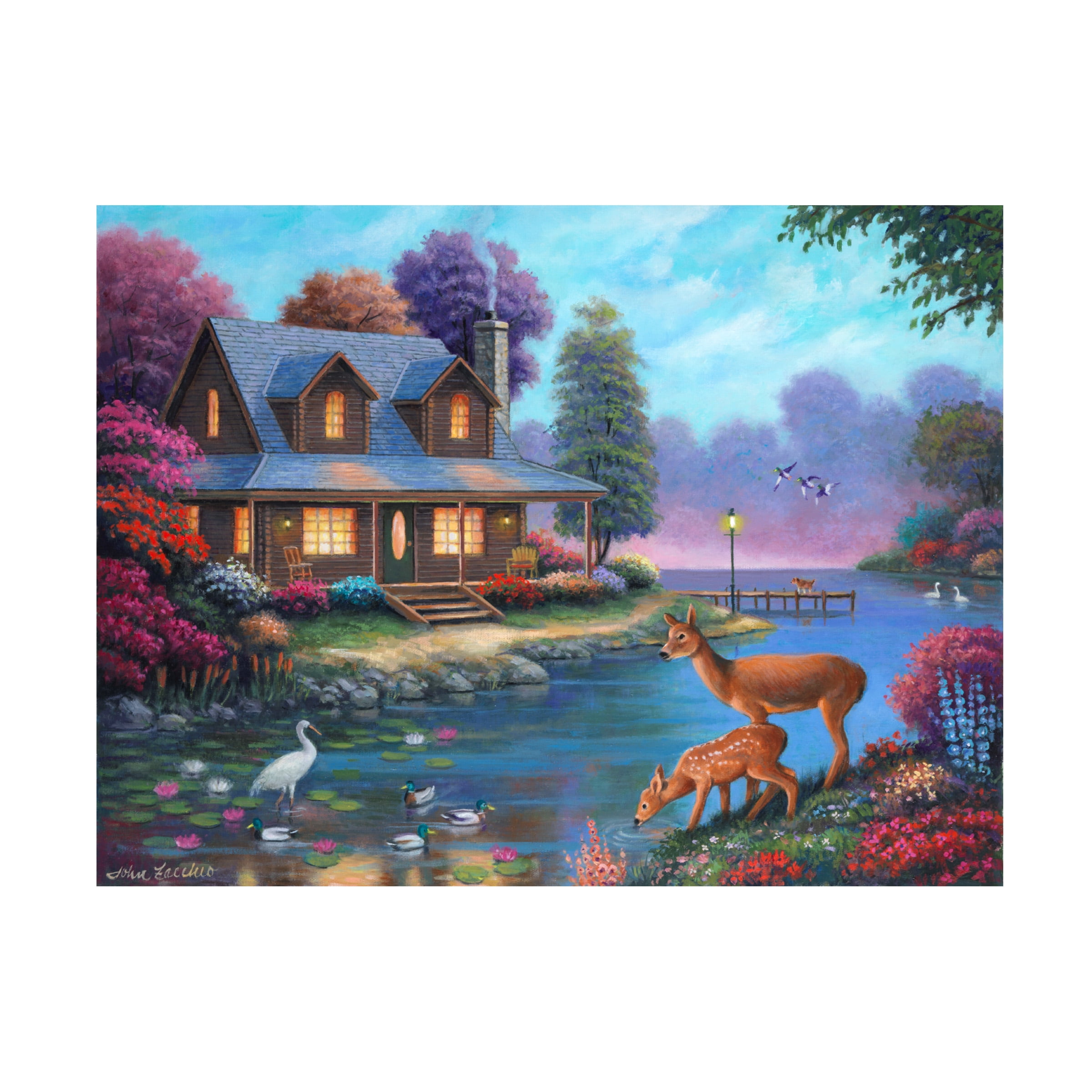 John Zaccheo 'Comfy Cozy Cottage' Canvas Art - Walmart.com