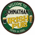 thumbnail image 1 of Johnathan's Irish Pub 12" Round Metal Sign Kitchen Bar Wall Décor 200120036496, 1 of 1