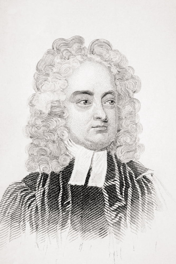 Johnathon Swift Pseudonym Isaac Bickerstaff 1667-1745 Anglo-Irish Author From Old Englands Worthies By Lord Brougham And Others Published London Circa 1880s Canvas Art - Ken Welsh Design Pics (22 x 3