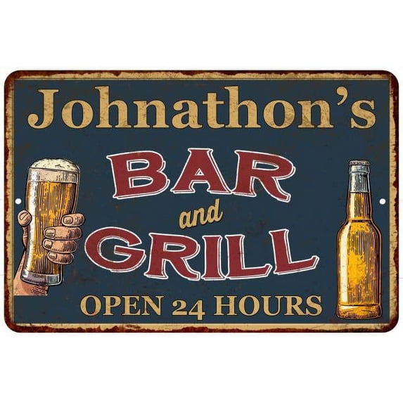 Johnathon's Green Bar and Grill Metal Sign 8x12 Decor 108120044974